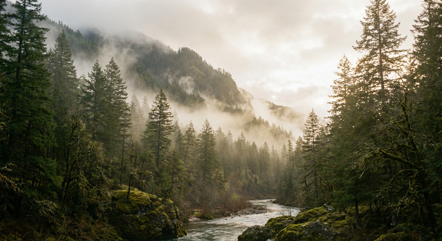 Pacific Northwest landscape representing the regional context of methamphetamine treatment