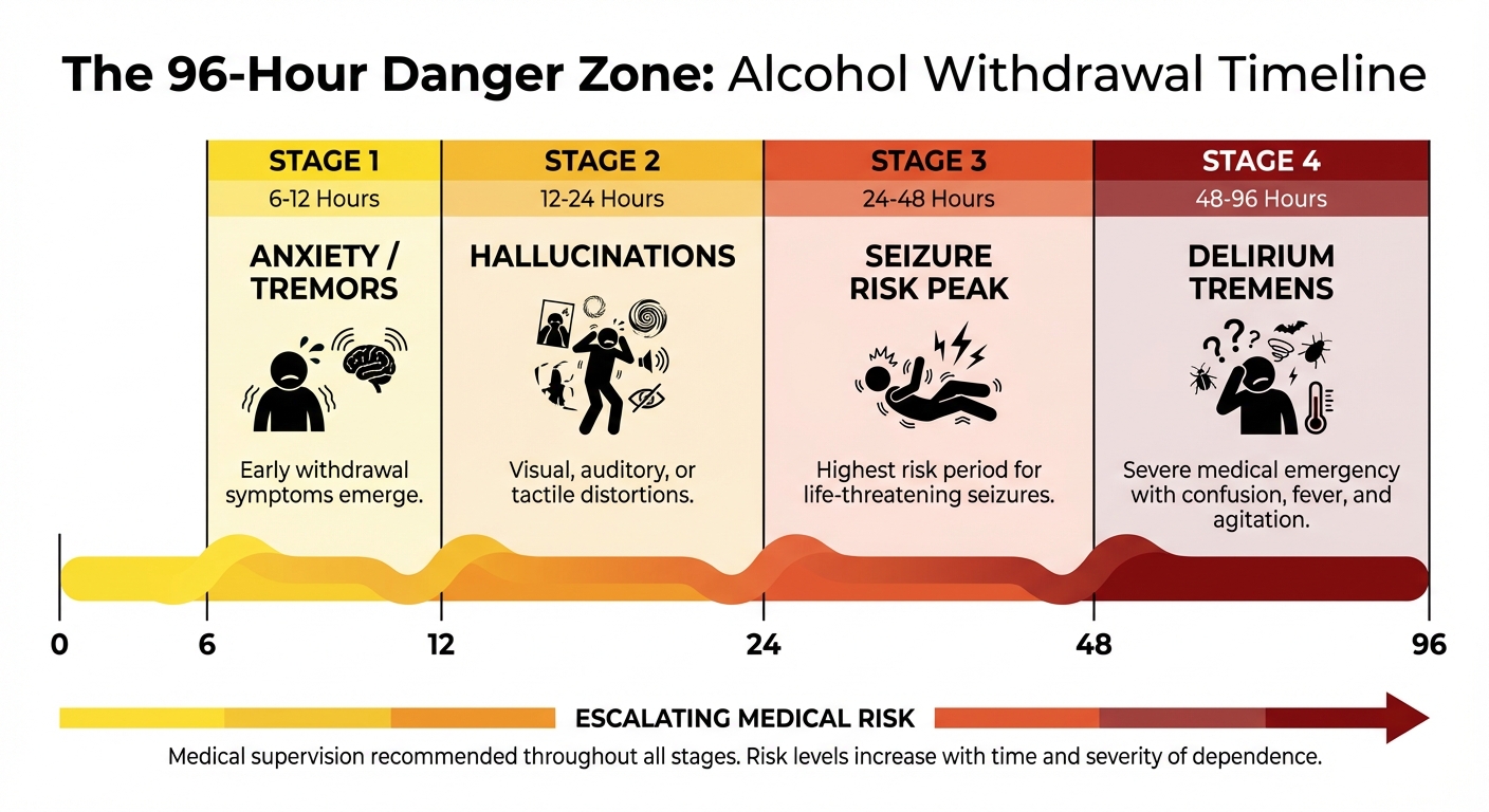 The 96-Hour Danger Zone: Alcohol Withdrawal Timeline