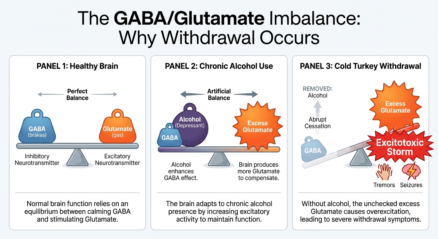 The GABA/Glutamate Imbalance: Why Withdrawal Occurs