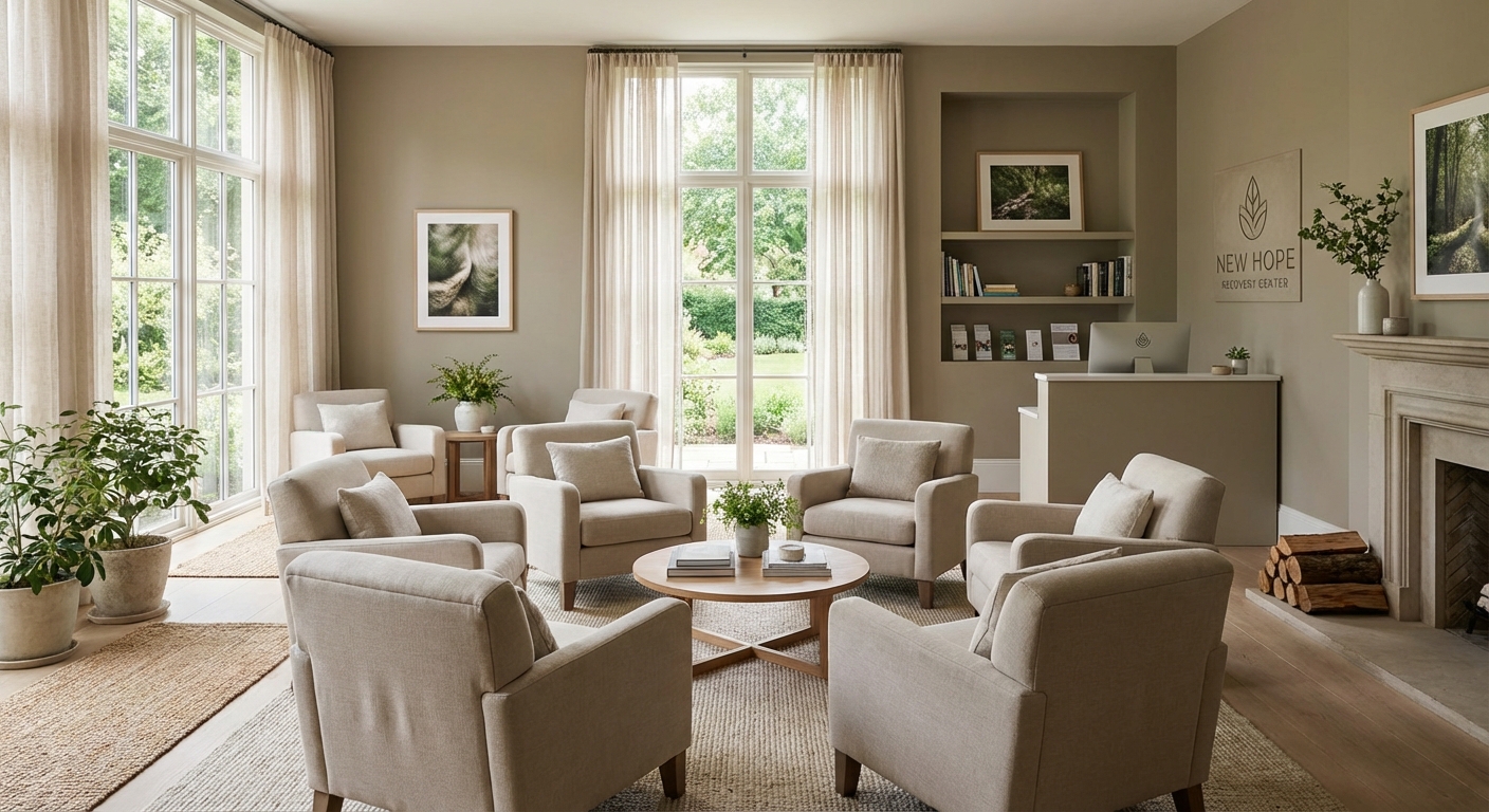 Professional treatment center interior showing medical supervision facilities