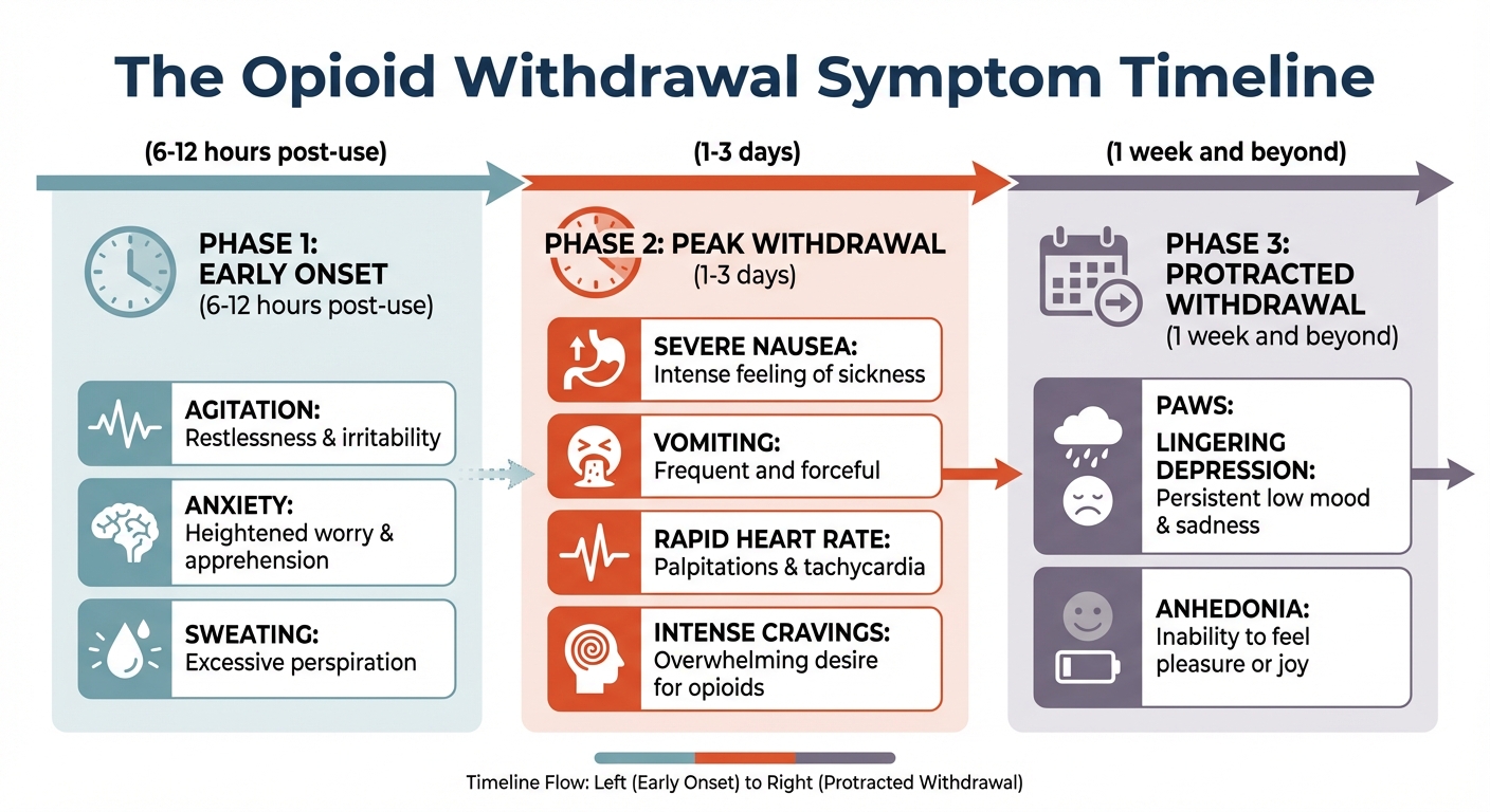 The Opioid Withdrawal Symptom Timeline