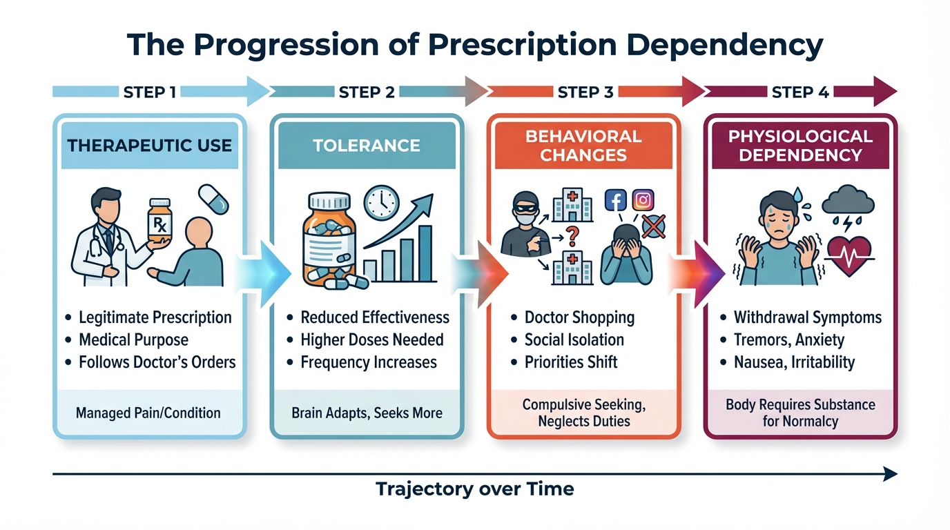 The Progression of Prescription Dependency
