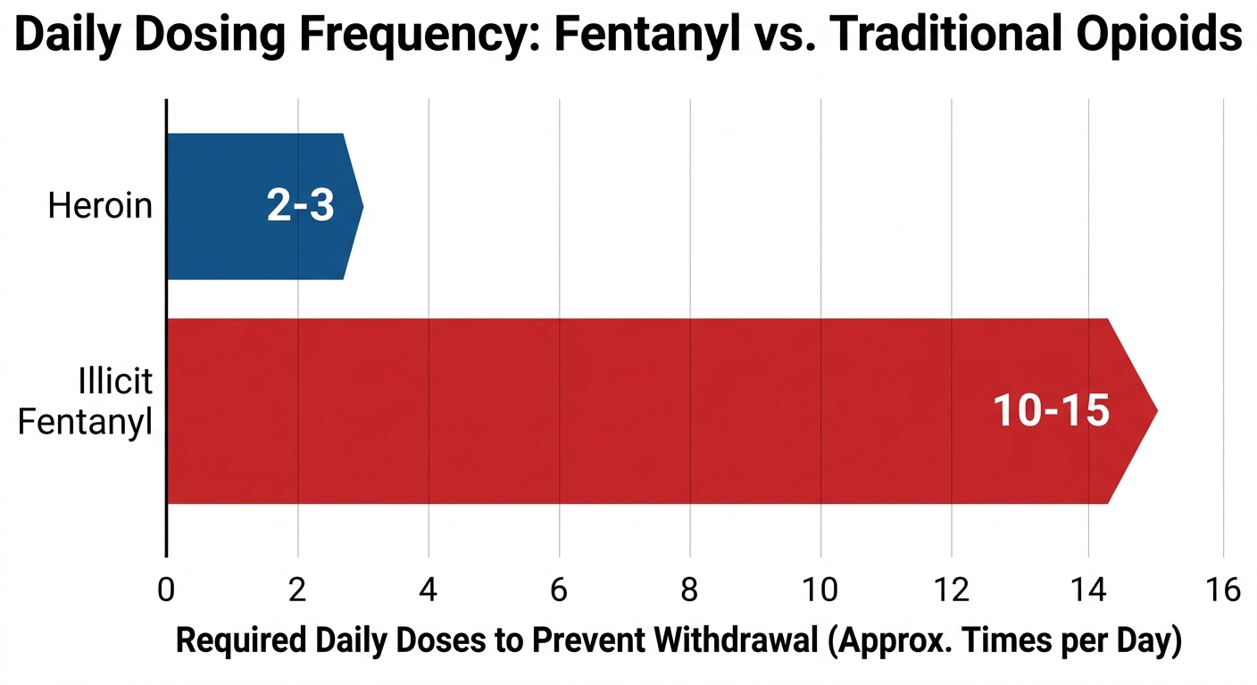 Daily Dosing Frequency: Fentanyl vs. Traditional Opioids