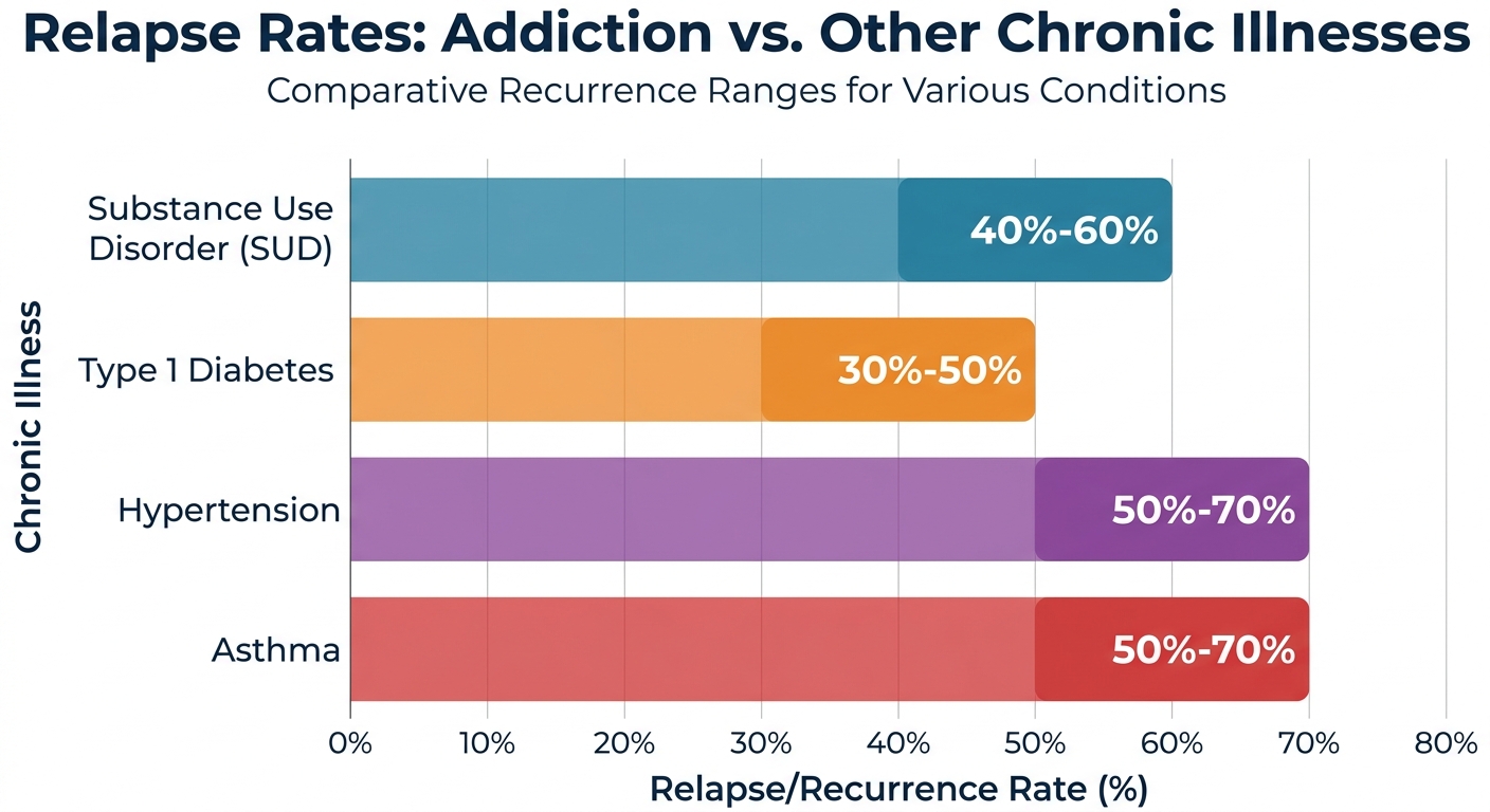Relapse Rates: Addiction vs. Other Chronic Illnesses