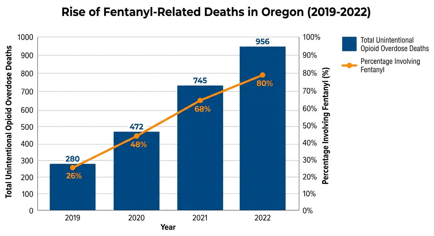 Rise of Fentanyl-Related Deaths in Oregon (2019-2022)